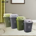 Plastic 13 gallon trash can flip top 50l waste bin