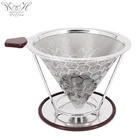 Reusable Stainless Steel Pour Over Coffee Filter Kit Paperless