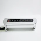 EU Power manual flip up desk receptacle socket for conference/Manual rotary socket