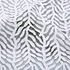 New products white 100% polyester tulle wholesale leaf embroidery fabric dubai