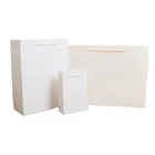 Offset Printed Custom Brand Name Logo Recyclable White kraft paper shopping bag