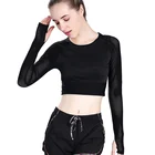 Yoga Shirts Long Sleeve Workout Tops Fitness Running Sport T-Shirts Women Gym Yoga Crop