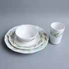 US type melamine tableware set, suitable for gift and restaurant and kitchen Indian feathers