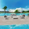 Modern commercial contract Patio outdoor garden sofa sets for hotel restaurant deck furniture