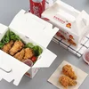 Wholesale Custom logo white food grade fried chicken packaging box