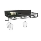Mayco modern mini decorative display steel wrought iron wire metal craft hanging wine cup bottle cork glass rack