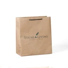 Recycled brown kraft paper bag with your own logo for shopping