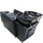 High Quality Modern Luxury Beauty Hair Black Lay Down Washing Furniture Salon Shampoo Chair