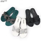 Sequin Slippers Women's Slippers Custom H Letter Fashion Wear Sequin Slippers For Women Beach
