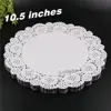 8 packs/box 144pcs/pack 10.5 inches round flower shape white hollow lace design paper doily placemat for kitchen table mat