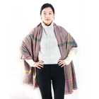 Lady Fashion Knit Triangle Woven Long Sleeve Wrap Shawl