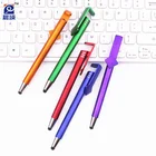 New design multi function with stylus phone holder QR code logo stand ball pen