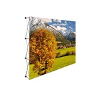 Tradeshow exhibition tension stretch advertising logo printed fabric pop up back wall booth banner Portable Stage