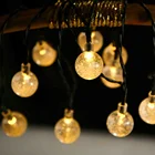 Outdoor 20ft 30LEDs Bubble Ball Solar String lights Crystal Ball Lamp String For Xmas Holiday