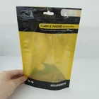 Custom Translucent Mobile Accessories stand up Zipper Bag, Black Plastic Bag For Cell Phone Case