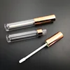 P-Lan Brand Stock 6ML Silver/Rose Gold Empty Plastic Lipgloss Tube Packaging For Cosmetic