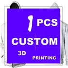 One piece cardigan pullover designer on demand polyester digital 3d custom printing custom hoodie