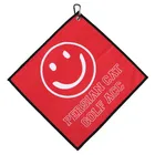 Small MOQ High Quality Funny Waffle Towel Pocket Golf Towel Customize Printing Golfing Towel