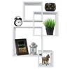 White Modern MDF Decorative 4 Cube Intersecting Wall Mounted Floating Shelves