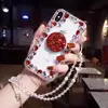 Luxury 3D Diamond Crystal clear case For apple Iphone11 Handmade Rhinestone phone case with holder for iphone x xr xsmax