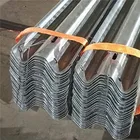 Highway guardrail galvanized steel metal W beam road safety crash barrier