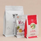 Aluminum foil coffee packaging bag matte white finish stand up pouch with ziplock