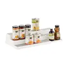 ZNF00097 Anti-Skid 3 Tier Adjustable Expandable Plastic Kitchen Cabinet Spice Storage Rack Shelf Organizer