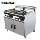 CHINZAO Aliexpress China Best Sales Products GZL-92 Falafel Gas Deep Fryer With Cabinets