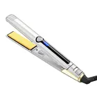 Ceramic hair straightener titanium flat curling iron