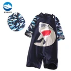 Boys Rashguard Swimsuit Custom Logo Long Sleeve Kids Sportswear Swim Wear Child Swimwear
