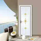 Tempered Hollow Glass Latest Design Flush Door Latest Bathroom PVC Door