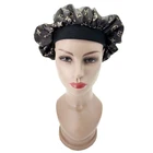 Comfortable women customized soft hair hat silk satin sleep bonnet cap