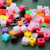 Latest design fashion wholesale plastic/acrylic cube beads diy alphabet beads letter beads