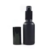 Free sample empty matte black 30ml 50ml 100ml refillable glass perfume spray bottle with aluminum spray pump cap