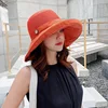 /product-detail/holiday-lady-hat-raffia-straw-and-polyester-material-mixed-wide-brim-hat-62095889185.html