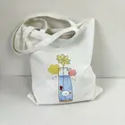 Colorful eye catching cotton canvas tote shopping bag