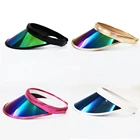Logo Customization Visor Plastic Visor Fashion Portable Uv Protection Plastic Sun Visor Cap Hats With Short Lens