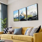 Newest Snow Mountain Metal Wall Art Handmade Home Decor