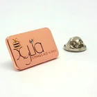 Unique design custom made metal rose gold plated cross shaped malaysia cloth badge