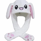 Hot Selling Korea Rabbit Hat With Moving Ears Christmas Gift Bunny Plush Hat