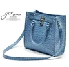 Big Pu Ostrich Rivet Retro Luxury Leather Tote Bag For Younger Lady Female Bags Trunk Tote