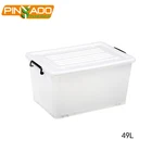 Pinyaoo Storage 49L Widely Used Waterproof Roller Boxes Rectangle Plastic Storage