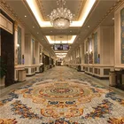 Silk Nylon Printed Plush Nordic Wall Underlay Machine Made Persian Carpet