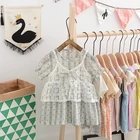 Modern Designs Cute Party White Lace Flower Baby Girls Dress