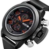 silicon luxury chronograph waterproof quartz brand sport hand wristwatches oem custom logo wrist mens watch
