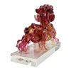 Colored glaze craft Liuli Art Sculpture Crystal Glass dragon Animal Statues