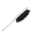 Ningbo custom logo boar bristle round wooden white paddle hair brush