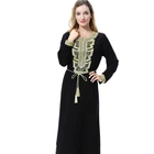 Fashion Islamic Clothing Muslim Dress Jalabiya Kaftan Embroidery Arabic Abaya