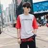Summer 2019 Men Short Sleeve Tracksuit Two Color Combination T Shirt China Factory