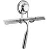 Bathroom Squeegee for Shower,Suction Cup Hook for Glass, Mirror, Door Cleaner - (Rustproof Stainless Steel)